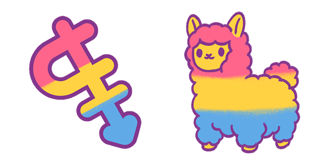 LGBTQIA+ Pansexual Logo & Sheep Cursor