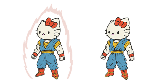 Hello Kitty Super Saiyan Crossover Cursor