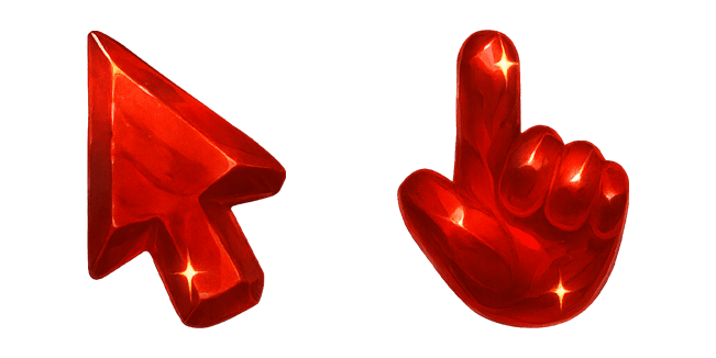 Shiny Red Ruby Gemstone Cursor