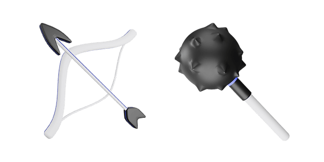 White Bow & Morning Star Weapon 3D Cursor