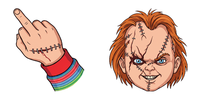 Chucky Horror Doll & Stitched Middle Finger Cursor
