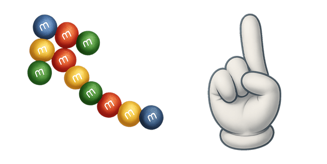 M&Ms Candy Arrow & Hand Cursor