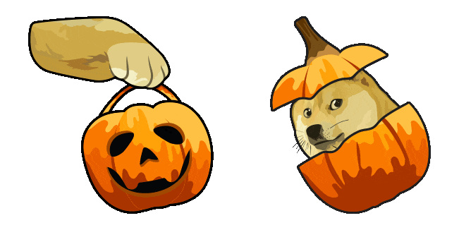 Pumpkin Doge Meme Animated Cursor