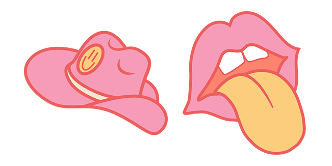 Preppy Aesthetic Cowboy Hat & Lips Cursor