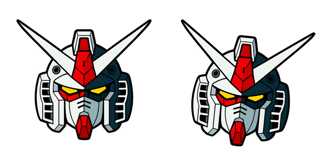 Gundam Mecha Head Animated Cursor