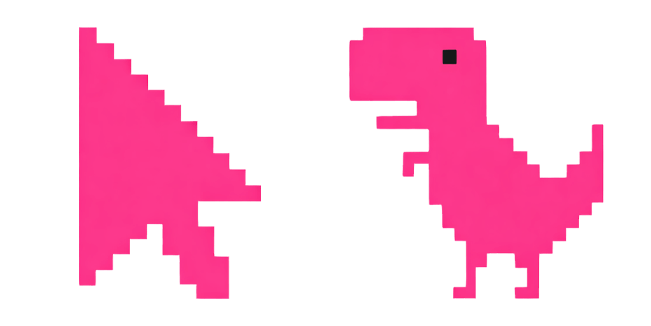 Google Chrome T-Rex Pinky Cursor