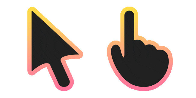 Black & Peach Stroke Gradient Animated Cursor