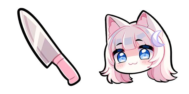 Chibi Moon Girl & Knife Cursor