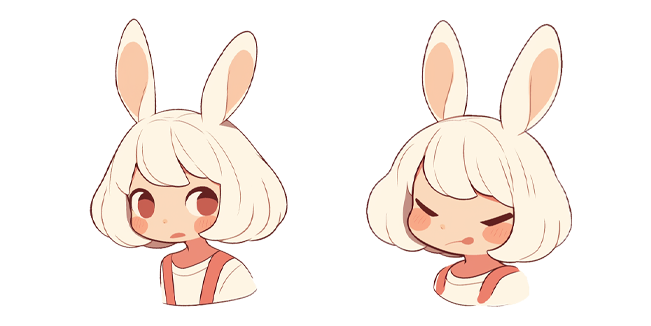 Cute Bunny Anime Girl Cursor