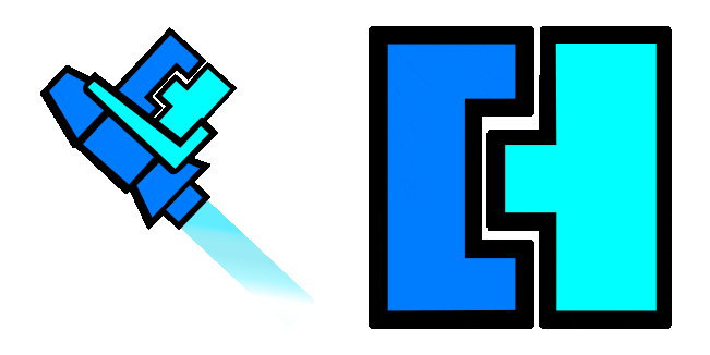 Geometry Dash Ship 1 & Cube 3 Animated Cursor