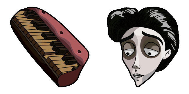 Emily the Corpse Bride Victor & Piano Animated Cursor