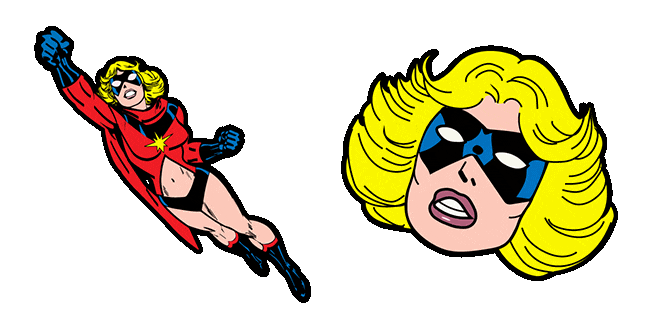 Ms. Marvel Retro Comics Animated Cursor