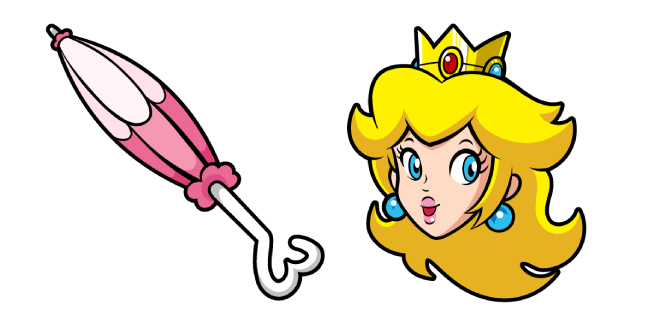 Super Mario Princess Peach & Umbrella Cursor