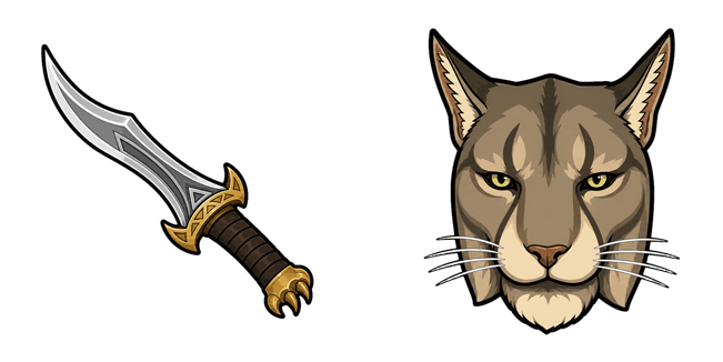 The Elder Scrolls Khajiit & Curved Dagger Cursor