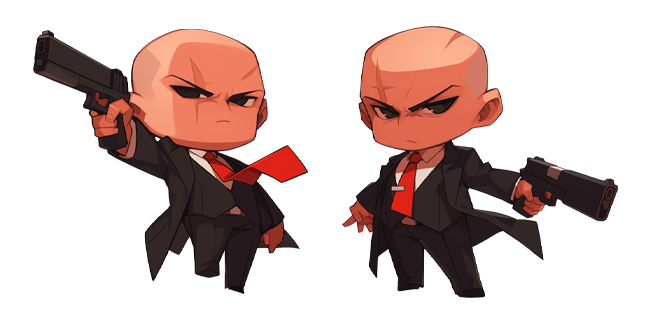 Chibi Hitman Agent Cursor
