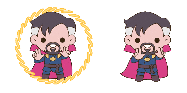 Chibi Doctor Strange using Inter-Dimensional Portal Animated Cursor