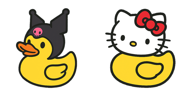Kuromi & Hello Kitty Duck Cursor