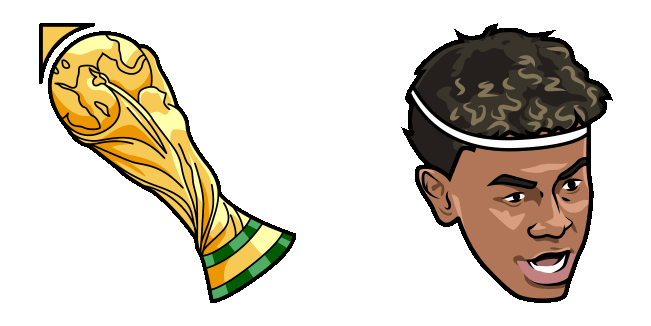 Lamine Yamal & Gold Cup Trophy Animated Cursor