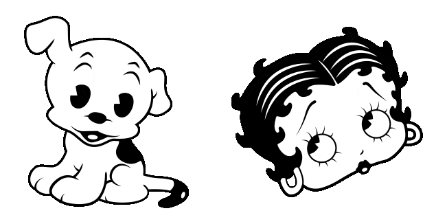 Betty Boop & Pudgy Dog Animated Cursor