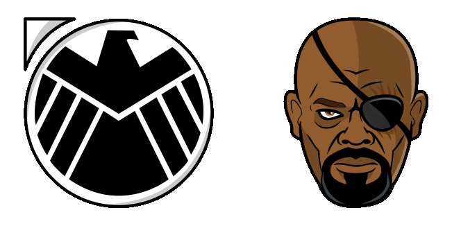 Marvel Nick Fury & S.H.I.E.L.D. / Hydra Logo Animated Cursor