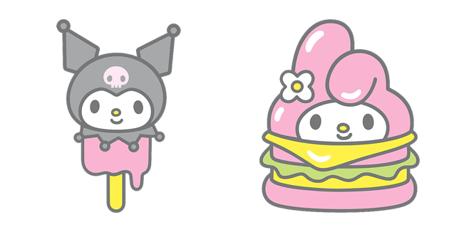 Sanrio Kuromi Ice Cream & My Melody Burger Cursor