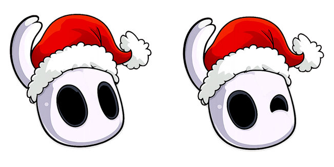 Hollow Knight Knight in Christmas Hat Cursor
