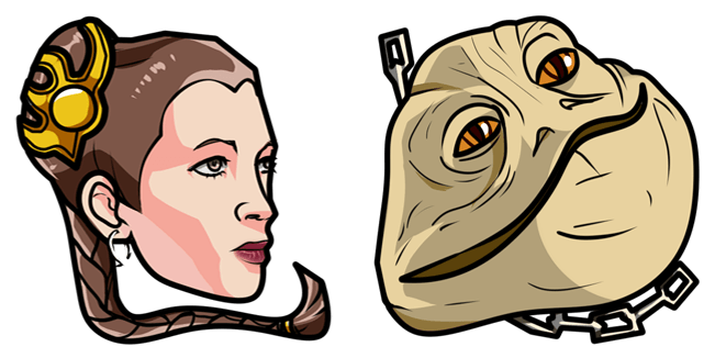 Star Wars Princess Leia & Jabba Cursor