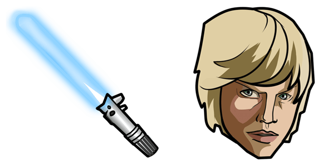Star Wars Luke Skywalker & Lightsaber Cursor