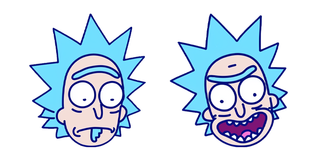 Rick and Morty Rick Sanchez Confused & Crazy Faces Cursor
