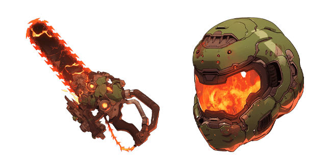 Doom Slayer Chainsaw & Helmet Cursor