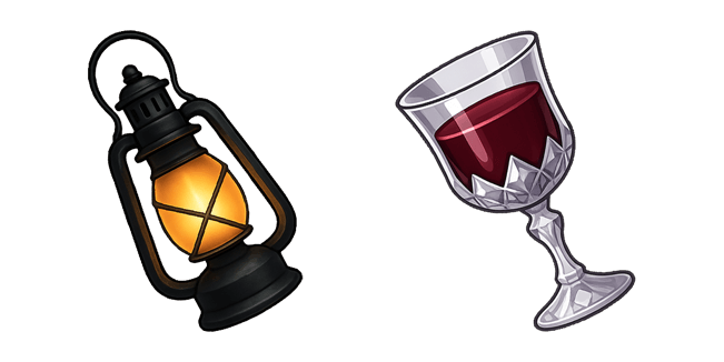 Lantern & Vampire Wine Halloween Cursor