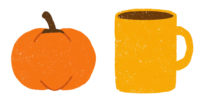Cozy Pumpkin & Coffee Mug Cursor