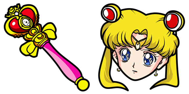 Sailor Moon & Spiral Heart Moon Rod Cursor
