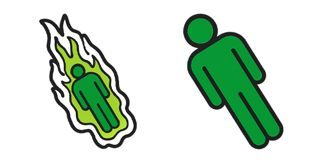 Cool Green Man Logo Cursor