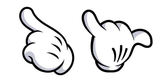 Mickey Mouse Hand Hang Loose Cursor
