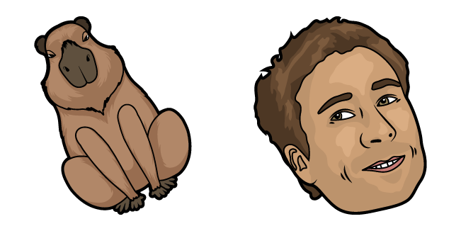 Capybara & Glen Powell Smile Meme Cursor