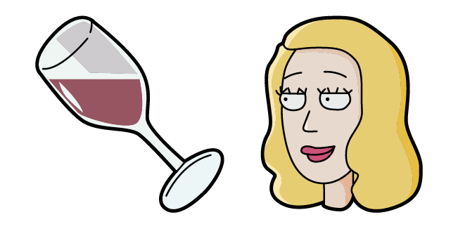 Rick and Morty Beth Smith & Wine Cursor