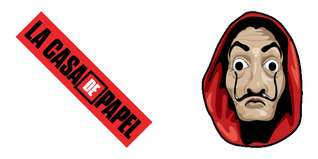 Money Heist Mask Animated Cursor