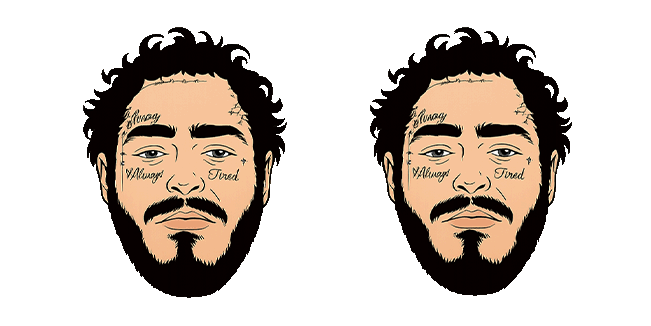 Post Malone Face Animated Cursor