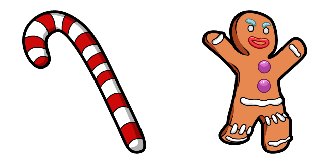 Shrek Gingy & Candy Cane Cursor