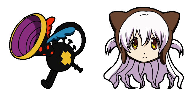 The Puella Magi Nagisa Momoe & Pistol Animated Cursor