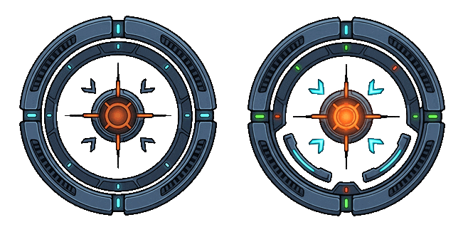 Futuristic Reticle HUD Animated Cursor
