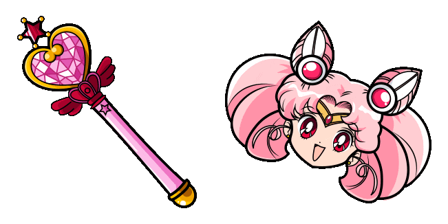Sailor Moon Chibiusa & Pink Moon Rod Animated Cursor