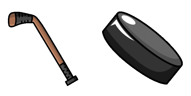 Hockey Stick & Puck Animated Cursor