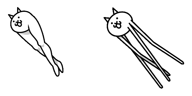 Battle Cats Gross Cat Animated Cursor