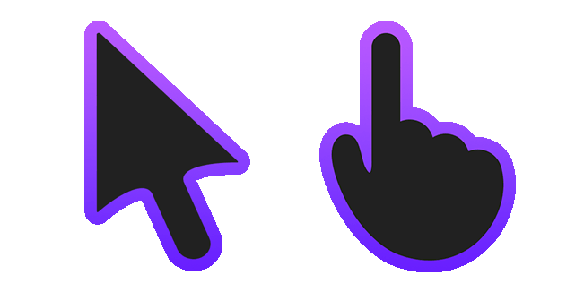 Black & Purple Stroke Gradient Animated Cursor