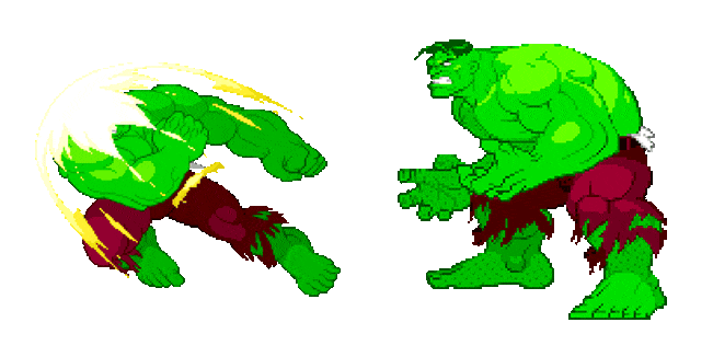 Hulk Fight Pixel Animated Cursor