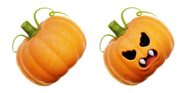 Halloween Angry Pumpkin 3D Cursor
