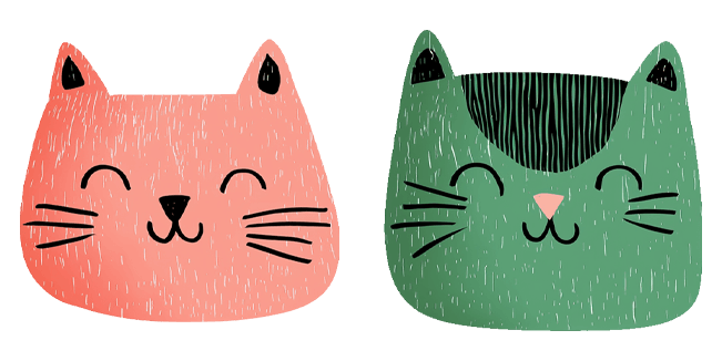 Cute Pink & Green Cats Cursor