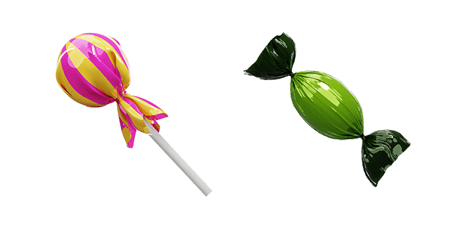 Striped Toffee & Green Toffee 3D Cursor